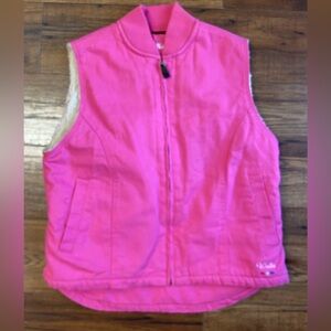 Women’s WALLS vest Pink Medium Sherpa Line Full Zip